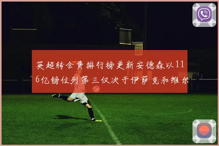 英超转会费排行榜更新安德森以116亿镑位列第三仅次于伊萨克和维尔茨